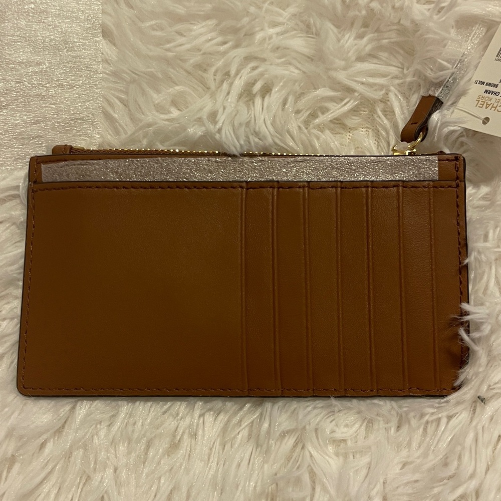 Michael Kors MK Signature Canvas Card Wallet NWT Jet Set Slim Card Case - Picture 4 of 5